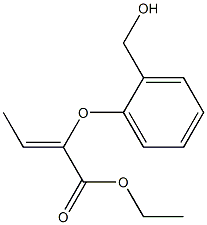 2-[2-(Hydroxymethyl)phenoxy]-2-butenoic acid ethyl ester Struktur