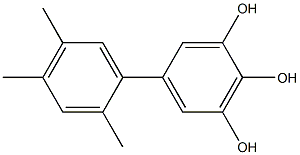 5-(2,4,5-Trimethylphenyl)benzene-1,2,3-triol Struktur