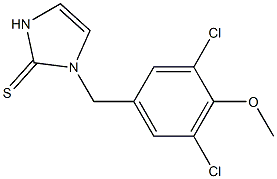 1-(3,5-Dichloro-4-methoxybenzyl)-1H-imidazole-2(3H)-thione Struktur