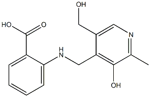 2-[[(5-(Hydroxymethyl)-2-methyl-3-hydroxypyridin-4-yl)methyl]amino]benzoic acid Struktur