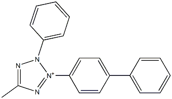 3-(4-Biphenylyl)-5-methyl-2-phenyl-2H-tetrazole-3-ium Struktur