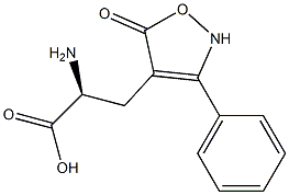 (S)-3-[(3-Phenyl-2,5-dihydro-5-oxoisoxazol)-4-yl]-2-aminopropanoic acid Struktur