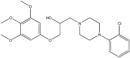 1-(3,4,5-Trimethoxyphenoxy)-3-[4-(2-chlorophenyl)-1-piperazinyl]-2-propanol Struktur