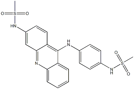 N-[4-[(3-Methylsulfonylamino-9-acridinyl)amino]phenyl]methanesulfonamide Struktur