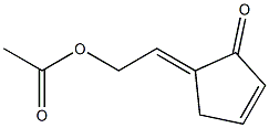 5-[(E)-2-Acetyloxyethylidene]-2-cyclopenten-1-one Struktur