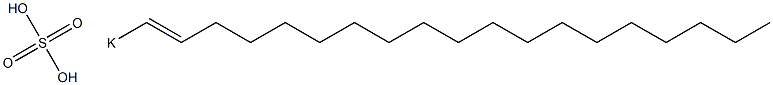 Sulfuric acid 1-nonadecenyl=potassium salt Struktur