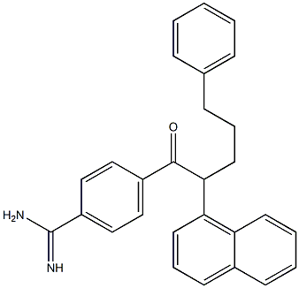 4-[2-(1-Naphtyl)-1-oxo-5-phenylpentyl]benzamidine Struktur