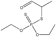 Dithiophosphoric acid O,O-diethyl S-(1-oxopropan-2-yl) ester Struktur