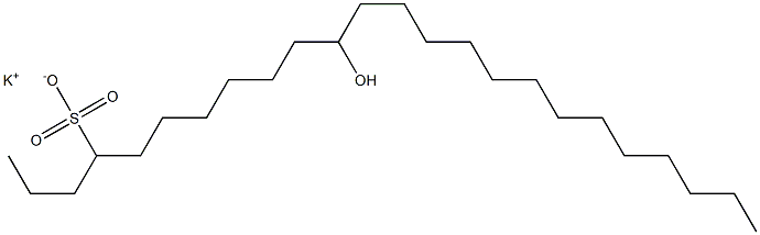 11-Hydroxytetracosane-4-sulfonic acid potassium salt Struktur