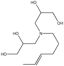 3,3'-(4-Hexenylimino)bis(propane-1,2-diol) Struktur