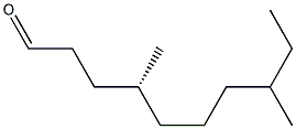 (4R)-4,8-Dimethyldecanal Struktur