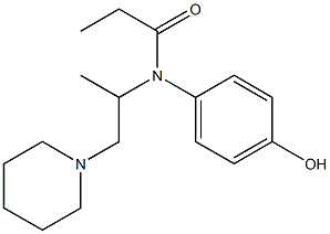 N-(4-Hydroxyphenyl)-N-(1-methyl-2-piperidinoethyl)propionamide Struktur