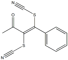 (E)-4-Phenyl-3,4-di(thiocyanato)-3-buten-2-one Struktur