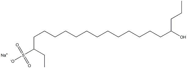 17-Hydroxyicosane-3-sulfonic acid sodium salt Struktur