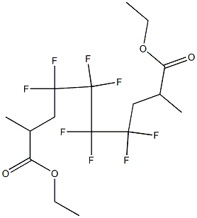 2,9-Dimethyl-4,4,5,5,6,6,7,7-octafluorodecanedioic acid diethyl ester Struktur