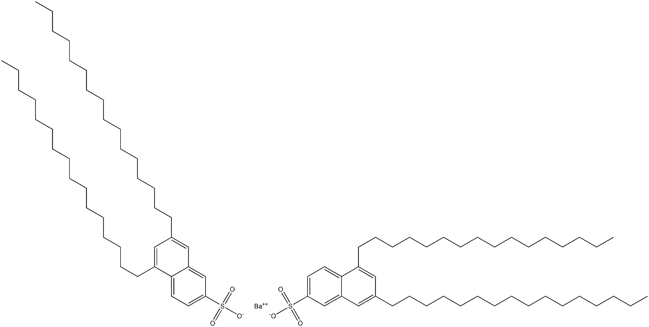 Bis(5,7-dihexadecyl-2-naphthalenesulfonic acid)barium salt Struktur