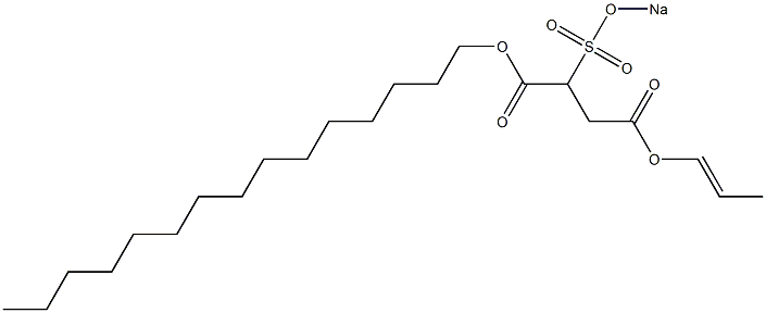 2-(Sodiosulfo)succinic acid 1-pentadecyl 4-(1-propenyl) ester Struktur