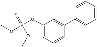 Thiophosphoric acid O,O-dimethyl O-[m-phenylphenyl] ester Struktur