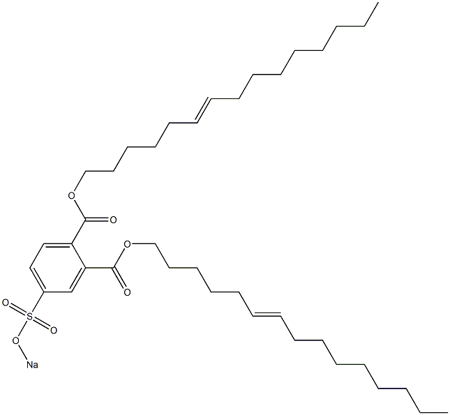 4-(Sodiosulfo)phthalic acid di(6-pentadecenyl) ester Struktur