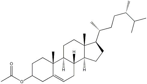 Ergost-5-en-3-ol acetate Struktur