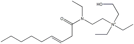 2-[N-Ethyl-N-(3-nonenoyl)amino]-N,N-diethyl-N-(2-hydroxyethyl)ethanaminium Struktur