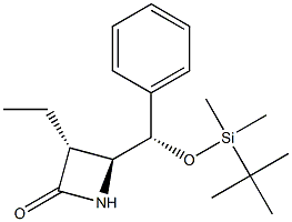 (3R,4S)-3-Ethyl-4-[(S)-[(tert-butyldimethylsilyl)oxy]phenylmethyl]azetidin-2-one Struktur