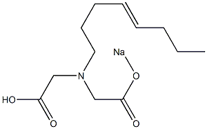 N-[[(Sodiooxy)carbonyl]methyl]-N-(4-octenyl)glycine Struktur