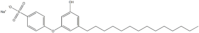 3'-Hydroxy-5'-tetradecyl[oxybisbenzene]-4-sulfonic acid sodium salt Struktur