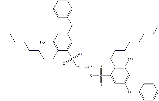 Bis(5-hydroxy-4-octyl[oxybisbenzene]-3-sulfonic acid)calcium salt Struktur