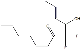 (E)-5,5-Difluoro-4-hydroxy-2-dodecen-6-one Struktur