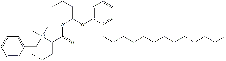 N,N-Dimethyl-N-benzyl-N-[1-[[1-(2-tridecylphenyloxy)butyl]oxycarbonyl]butyl]aminium Struktur