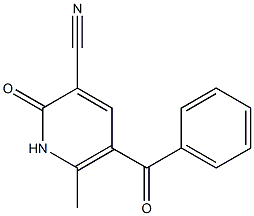 5-Benzoyl-1,2-dihydro-6-methyl-2-oxopyridine-3-carbonitrile Struktur