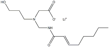 N-(3-Hydroxypropyl)-N-(2-octenoylaminomethyl)glycine lithium salt Struktur