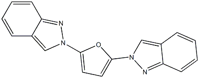 2,5-Bis(2H-indazol-2-yl)furan Struktur