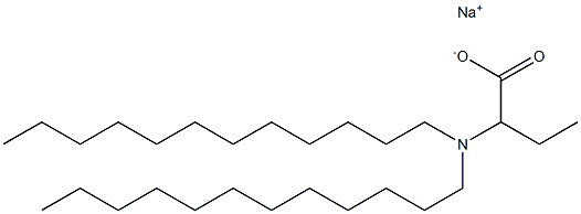 2-(Didodecylamino)butyric acid sodium salt Struktur