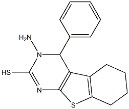 3,4,5,6,7,8-Hexahydro-3-amino-4-phenyl[1]benzothieno[2,3-d]pyrimidine-2-thiol Struktur