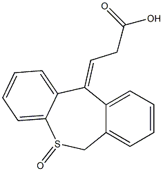 (E)-3-[(6,11-Dihydrodibenzo[b,e]thiepin 5-oxide)-11-ylidene]propionic acid Struktur