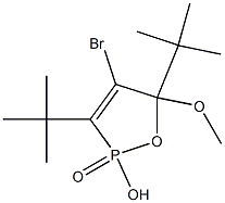 2-Hydroxy-4-bromo-5-methoxy-3,5-di-tert-butyl-2,5-dihydro-1,2-oxaphosphole 2-oxide Struktur