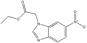 6-Nitro-1H-benzimidazole-1-acetic acid ethyl ester Struktur