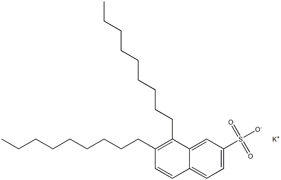 7,8-Dinonyl-2-naphthalenesulfonic acid potassium salt Struktur