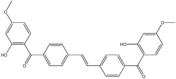 6,6'-[(Ethene-1,2-diyl)bis(4,1-phenylenecarbonyl)]bis(3-methoxyphenol) Struktur