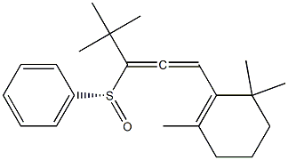 2-[(R)-4,4-Dimethyl-3-phenylsulfinyl-1,2-pentadien-1-yl]-1,3,3-trimethyl-1-cyclohexene Struktur