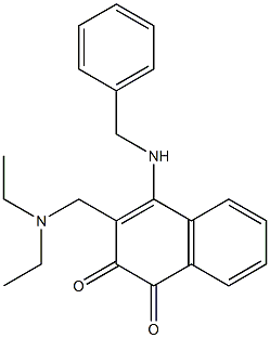 4-[Benzylamino]-3-[(diethylamino)methyl]naphthalene-1,2-dione Struktur