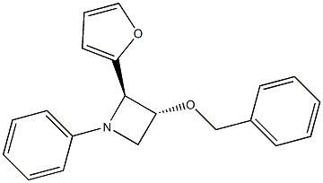 (2R,3R)-3-Benzyloxy-2-(2-furyl)-1-phenylazetidine Struktur