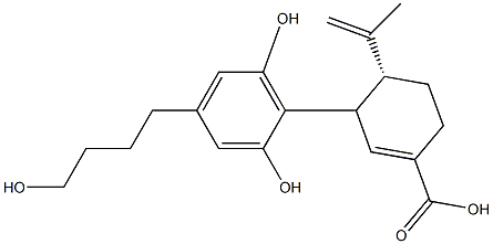 (4R)-3-[2,6-Dihydroxy-4-(4-hydroxybutyl)phenyl]-4-(1-methylethenyl)-1-cyclohexene-1-carboxylic acid Struktur