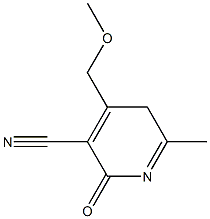 3-Cyano-4-methoxymethyl-6-methyl-2(5H)-pyridone Struktur