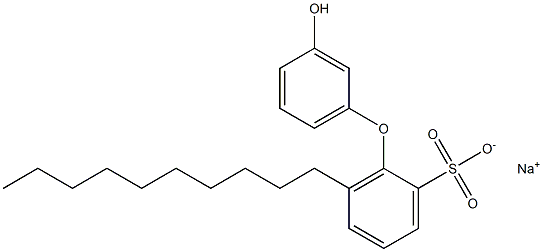 3'-Hydroxy-6-decyl[oxybisbenzene]-2-sulfonic acid sodium salt Struktur