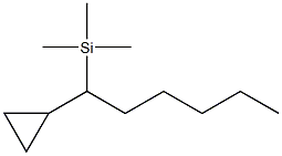 Trimethyl(1-cyclopropylhexyl)silane Struktur