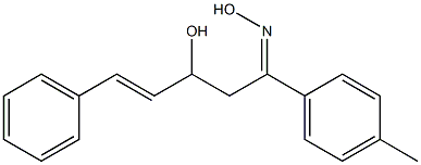 (1E)-1-(4-Methylphenyl)-5-phenyl-3-hydroxy-4-penten-1-one oxime Struktur