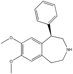 [1R,(+)]-1-Phenyl-7,8-dimethoxy-2,3,4,5-tetrahydro-1H-3-benzazepine Struktur